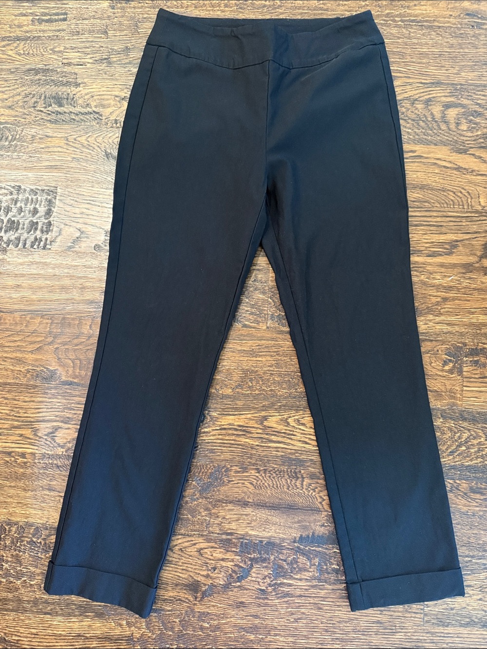 Tribal Black Cropped Straight-Leg Trousers